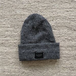 Rag & Bone Charcoal Wool Beanie